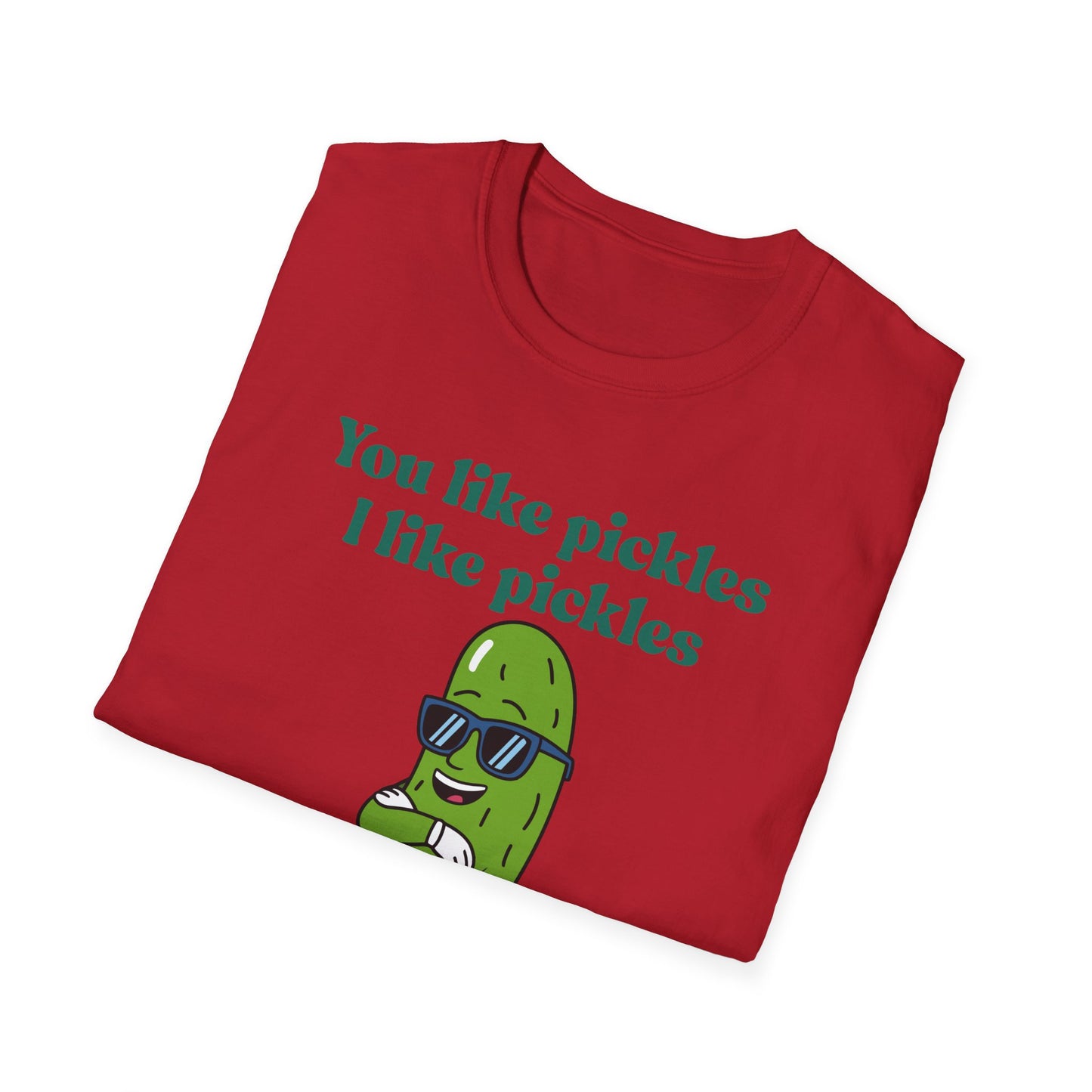 Pickle Friends Unisex Softstyle T-Shirt – Fun & Quirky Humor Tee for Food Lovers