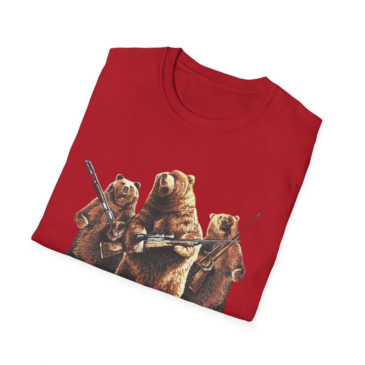 Unisex Softstyle T-Shirt - "The Right to Bear Arms" Bear Graphic Tee